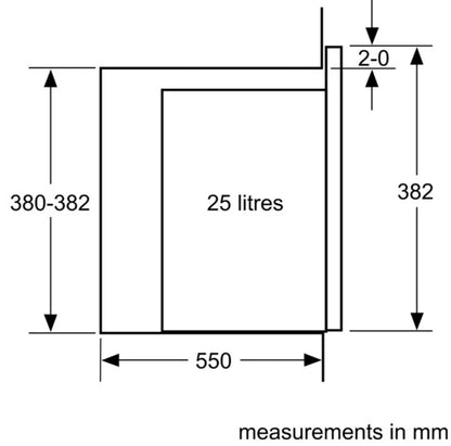 SIEMENS BUILT IN MICROWAVE 25 LITRE 900 WATT SS | BF555LMSOB