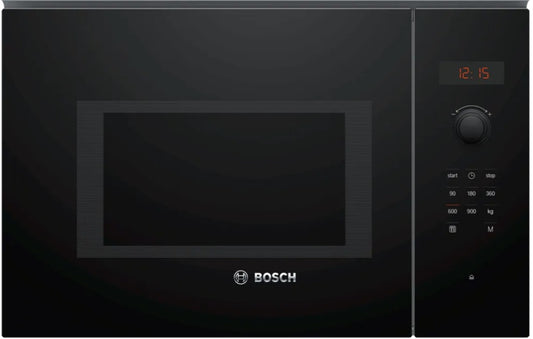 BOSCH BUILT IN MICROWAVE 25 LITRE BLACK | BFL553MBOB