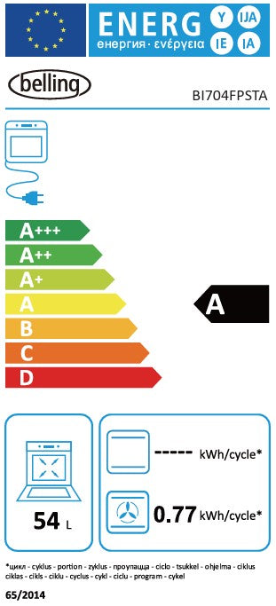 BELLING BUILT UNDER DOUBLE OVEN STAINLESS STEEL | BI704FPSTA