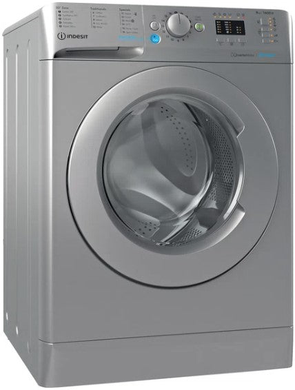 INDESIT 8KG 1400RPM WASHING MACHINE SILVER | BWA81485XSUKN