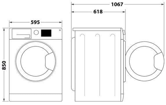 INDESIT 8KG 1400RPM WASHING MACHINE SILVER | BWA81485XSUKN