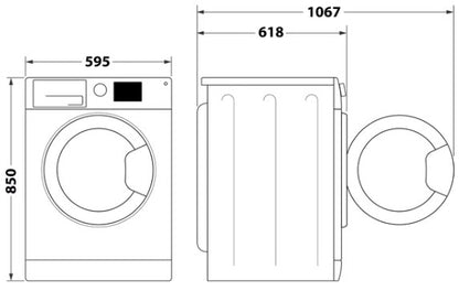 INDESIT 8KG 1400RPM WASHING MACHINE SILVER | BWA81485XSUKN