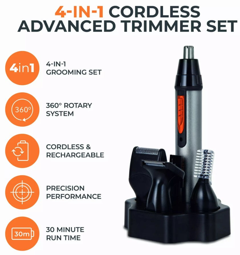 CARMEN 4 IN 1 CORDLESS NOSE EAR AND HAIR TRIMMER  | C81086RG