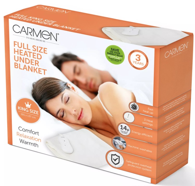 CARMEN KING SIZE UNDER BLANKET 120CM X 165CM | C81197