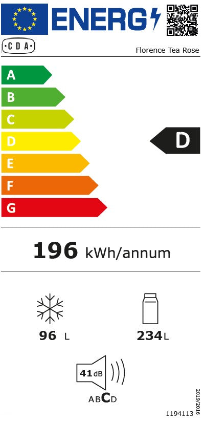 CDA FREESTANDING FRIDGE FREEZER 60:40 SEA HOLLY | CDAFLORENCESEAHOLLY