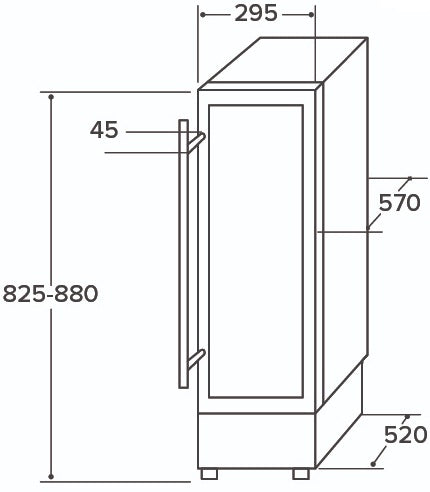 CDA 30CM FREESTANDING WINE COOLER ST-ST | CFWC304SS