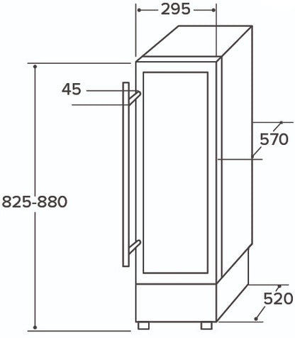 CDA 30CM FREESTANDING WINE COOLER ST-ST | CFWC304SS