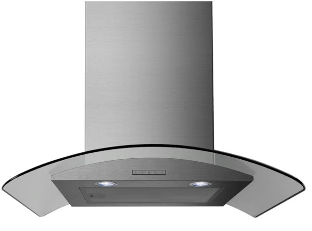 BELLING 60CM CURVED GLASS CHIMNEY HOOD SS | CHIM604GSTA
