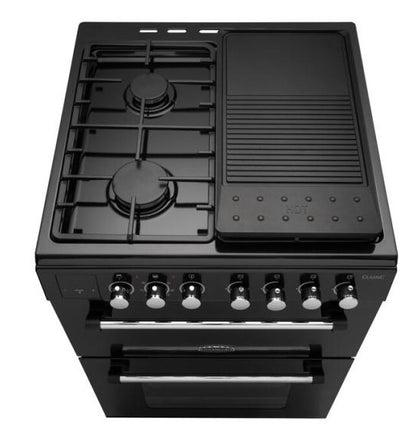 RANGEMASTER CLASSIC 60CM DUAL FUEL COOKER BLACK | CLA60DFFBLCWR