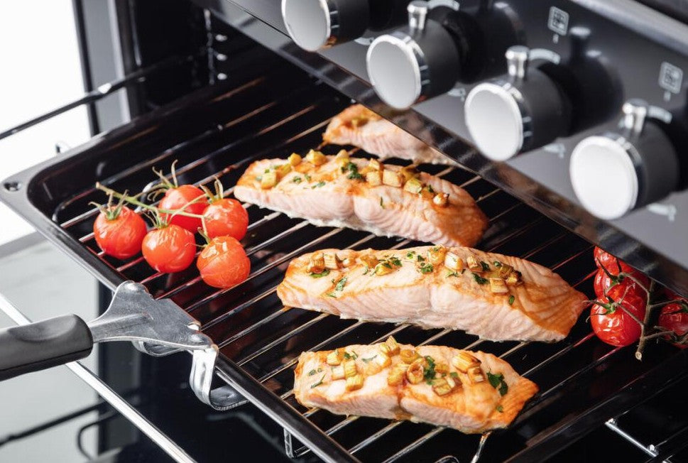 RANGEMASTER CLASSIC 60CM DUAL FUEL COOKER BLACK | CLA60DFFBLCWR