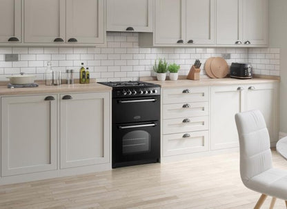 RANGEMASTER CLASSIC 60CM DUAL FUEL COOKER BLACK | CLA60DFFBLCWR