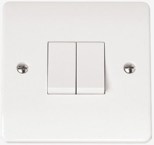 2 GANG 2 WAY 10A SWITCH MINIGRID PLATE | CMA012