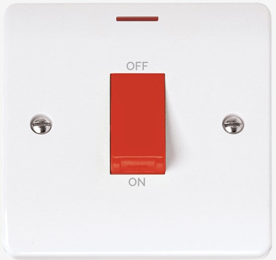 50A 1G DP SWITCH WITH RED ROCKER & LED | CMA2201