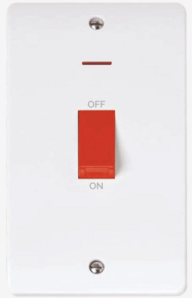 50A 2G DP SWITCH WITH RED ROCKER & LED | CMA2203