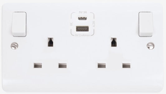 2G 13A TYPE A&C USB SKT 4.2A OB ROCKER | CMA786
