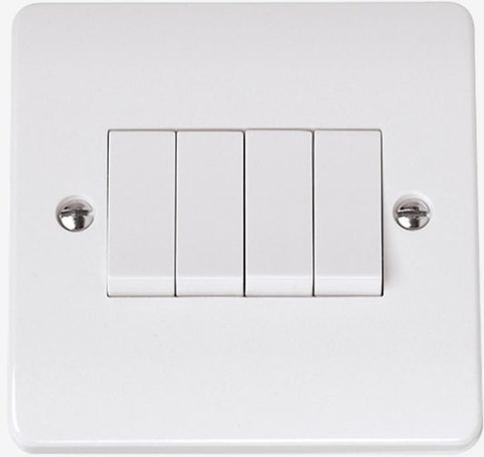 4 GANG 2 WAY 10A SWITCH PLATE | CMA9014