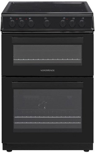 NORDMENDE 60CM TWIN CAVITY CERAMIC COOKER BLACK | CTEC63BK