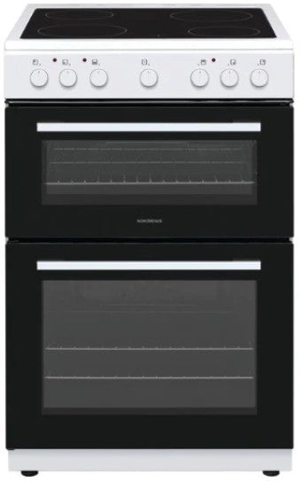 NORDMENDE 60CM TWIN CAVITY CERAMIC COOKER WHITE | CTEC63WH