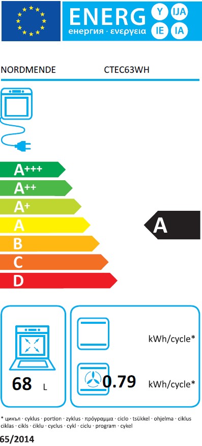 NORDMENDE 60CM TWIN CAVITY CERAMIC COOKER WHITE | CTEC63WH
