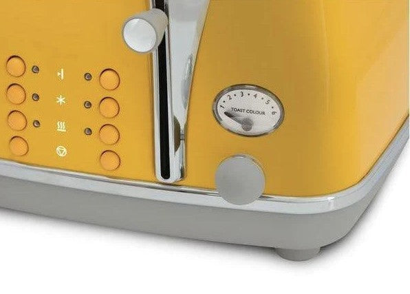 DELONGHI ICONA 4 SLICE TOASTER YELLOW | CTOC4003Y
