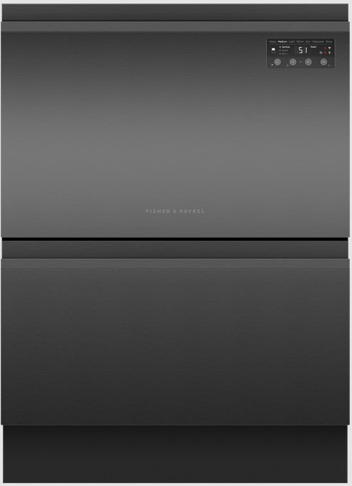 FISHER & PAYKEL DOUBLE DISHDRAWER BLACK STEEL | DD60D2HNB9