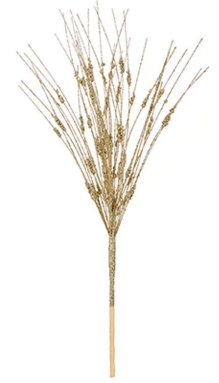 43CM  GOLD BEADED GLITTER BURST SPRAY | DF195372CG