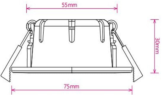 5W FIRE RATED CCT DIMMABLE TILT WH | DL5WCCTWH