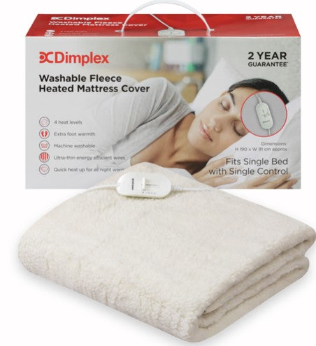 DIMPLEX SINGLE MATTRESS COVER FLEECE 6FT X 3FT | DMC3001