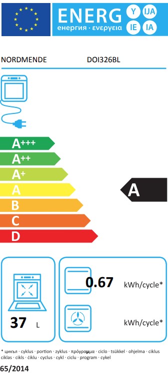 NORDMENDE BUILT IN DOUBLE OVEN BLACK | DOI362BL