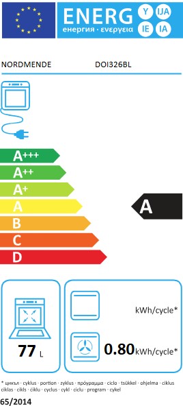 NORDMENDE BUILT IN DOUBLE OVEN BLACK | DOI362BL