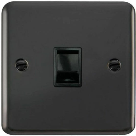 SINGLE RJ11 TELEPHONE SOCKET BLACK NIC             | DPBN115BK