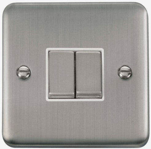 2 GANG 2 WAY 10A SWITCH PLATE | DPSS412WH