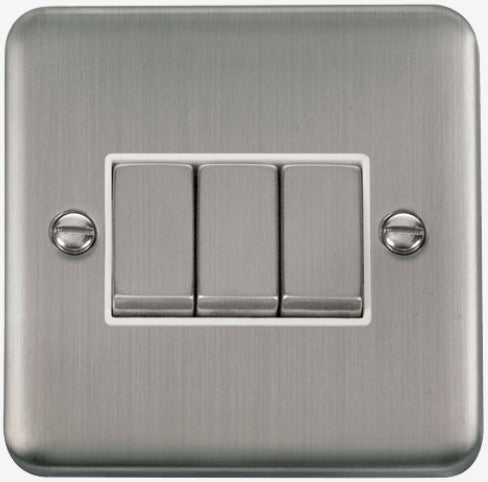 3 GANG 2 WAY 10A SWITCH PLATE | DPSS413WH