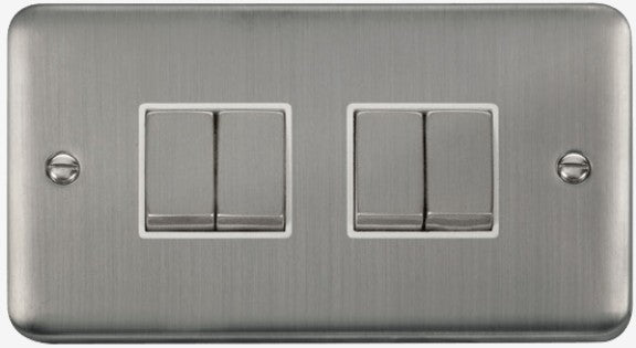 4 GANG 2 WAY 10A SWITCH PLATE | DPSS414WH
