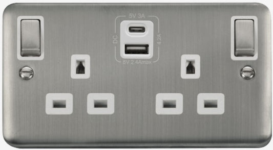 2G 13A SW SKT 4.2A A&C USB INGOT DPSS WH | DPSS586WH