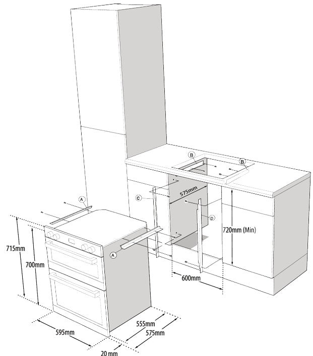 HOTPOINT BUILT UNDER DOUBLE OVEN ST ST | DUH10DIX