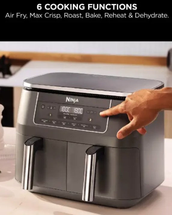 NINJA 6-IN-1 DUAL ZONE AIR FRYER 7.6L | DZ300UK