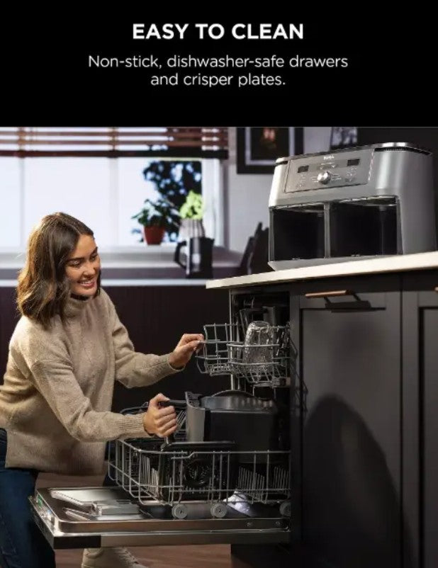 NINJA MAX 6-IN-1 DUAL ZONE AIR FRYER 9.5L | DZ400UK