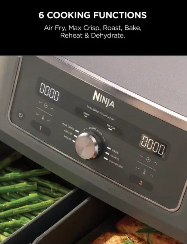 NINJA MAX 6-IN-1 DUAL ZONE AIR FRYER 9.5L | DZ400UK