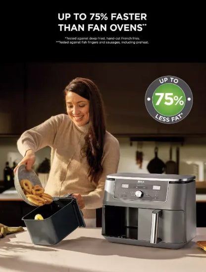NINJA MAX 6-IN-1 DUAL ZONE AIR FRYER 9.5L | DZ400UK