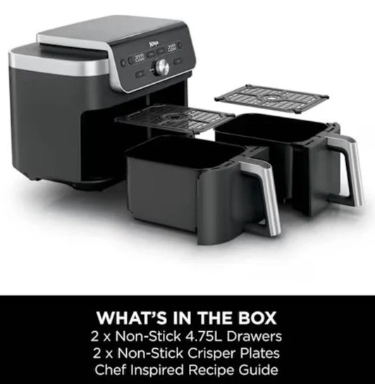 NINJA DUALZONE XL 9.5 LITRE 2 DRAWER AIR FRYER | DZ901UK