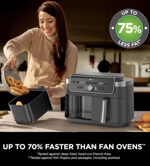 NINJA DUALZONE XL 9.5 LITRE 2 DRAWER AIR FRYER | DZ901UK