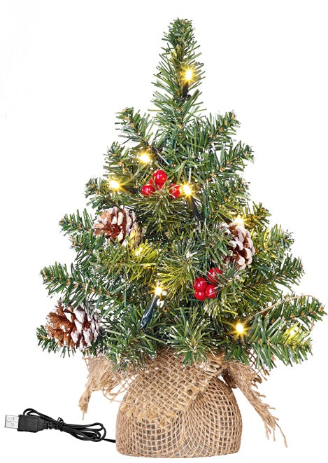 CRESTON X-MAS TREE WITH BURLAP USB | EDEL1084912