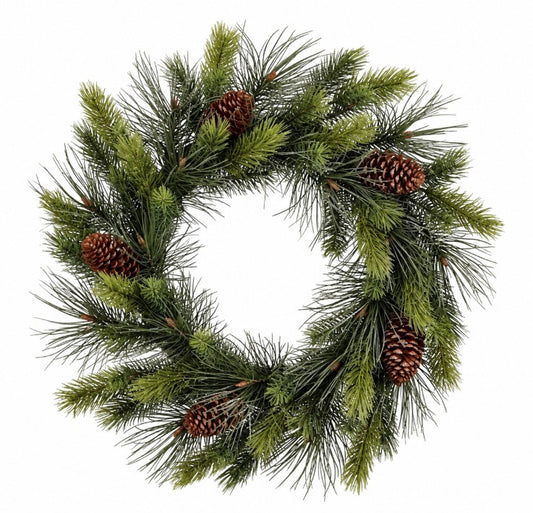 WREATH PINE CONE GREEN - H15XD66CM | EDEL1203751