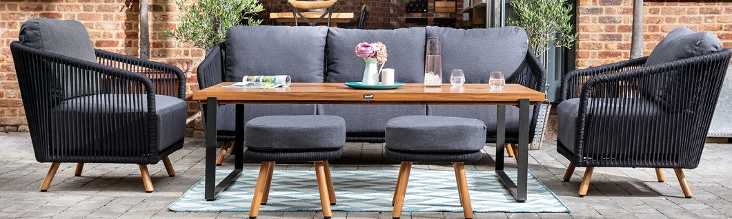 EDEN 3 SEAT LOUNGE SET NOIR | EDEN3SEATLOUNGESETNO