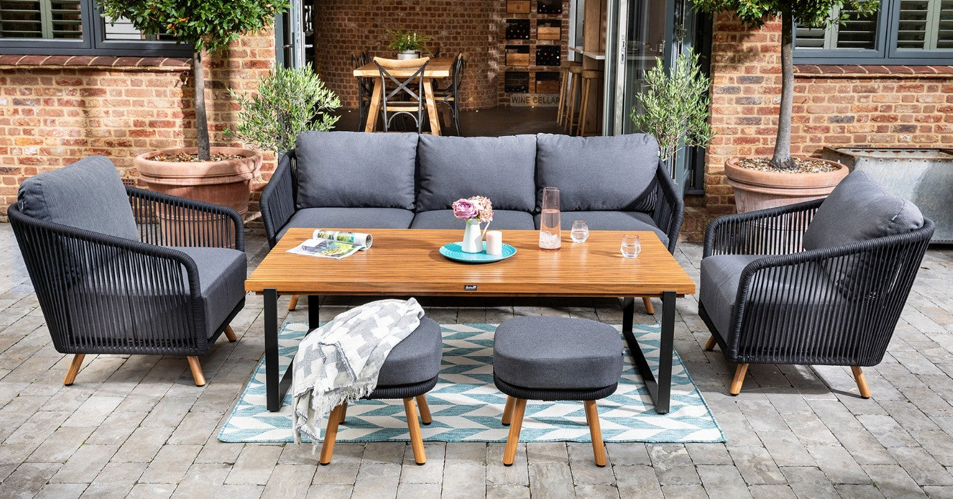 EDEN 3 SEAT LOUNGE SET NOIR | EDEN3SEATLOUNGESETNO