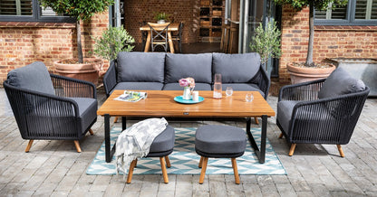 EDEN 3 SEAT LOUNGE SET NOIR | EDEN3SEATLOUNGESETNO