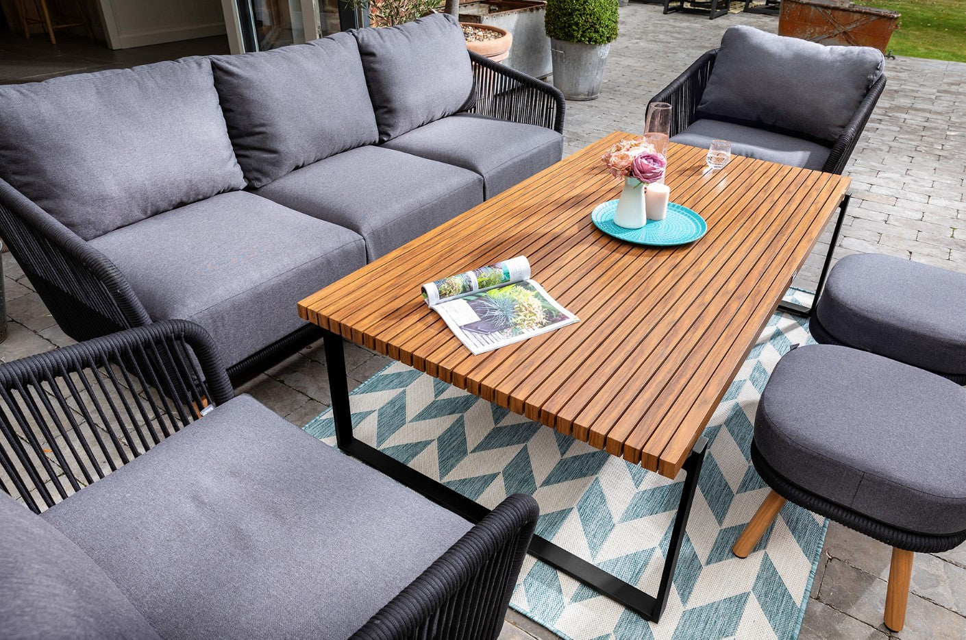 EDEN 3 SEAT LOUNGE SET NOIR | EDEN3SEATLOUNGESETNO