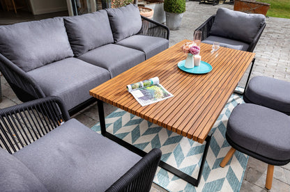 EDEN 3 SEAT LOUNGE SET NOIR | EDEN3SEATLOUNGESETNO