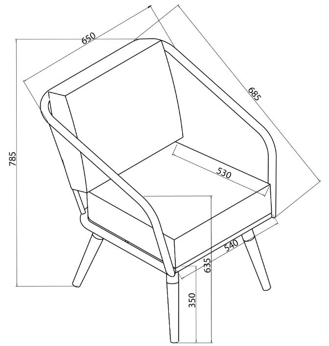 EDEN 6 SEAT RECTANGULAR SET NOIR | EDEN6SEATRECTSETNOIR